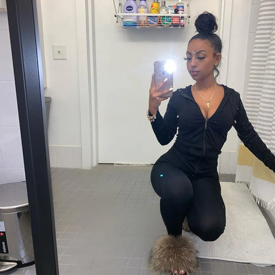 2023 workout bodycon hooded zipper pocket long sleeve tops sporty stretchy leggings 2 Piece Set Women casual fall sets
