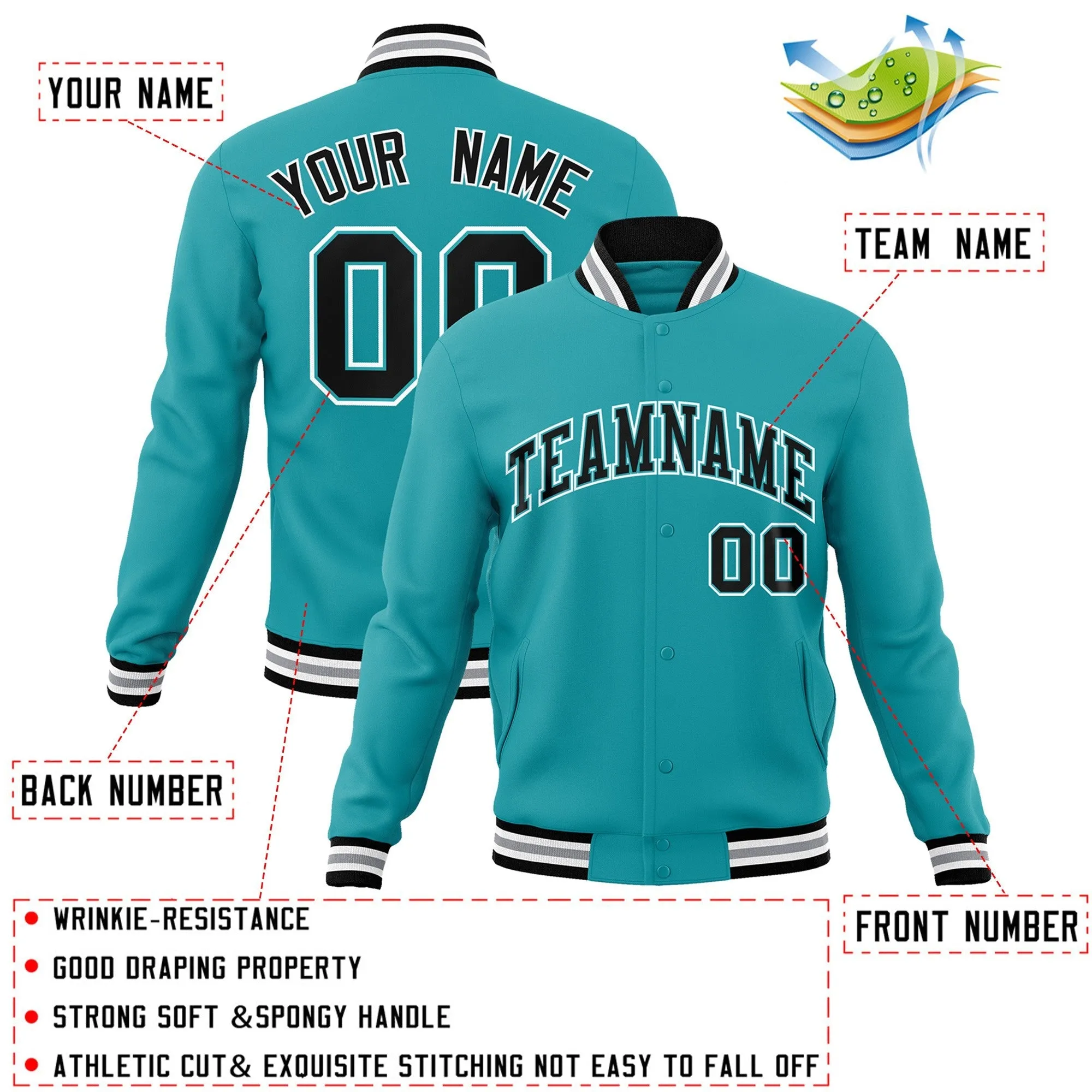 3D Custom baseball jacke-t