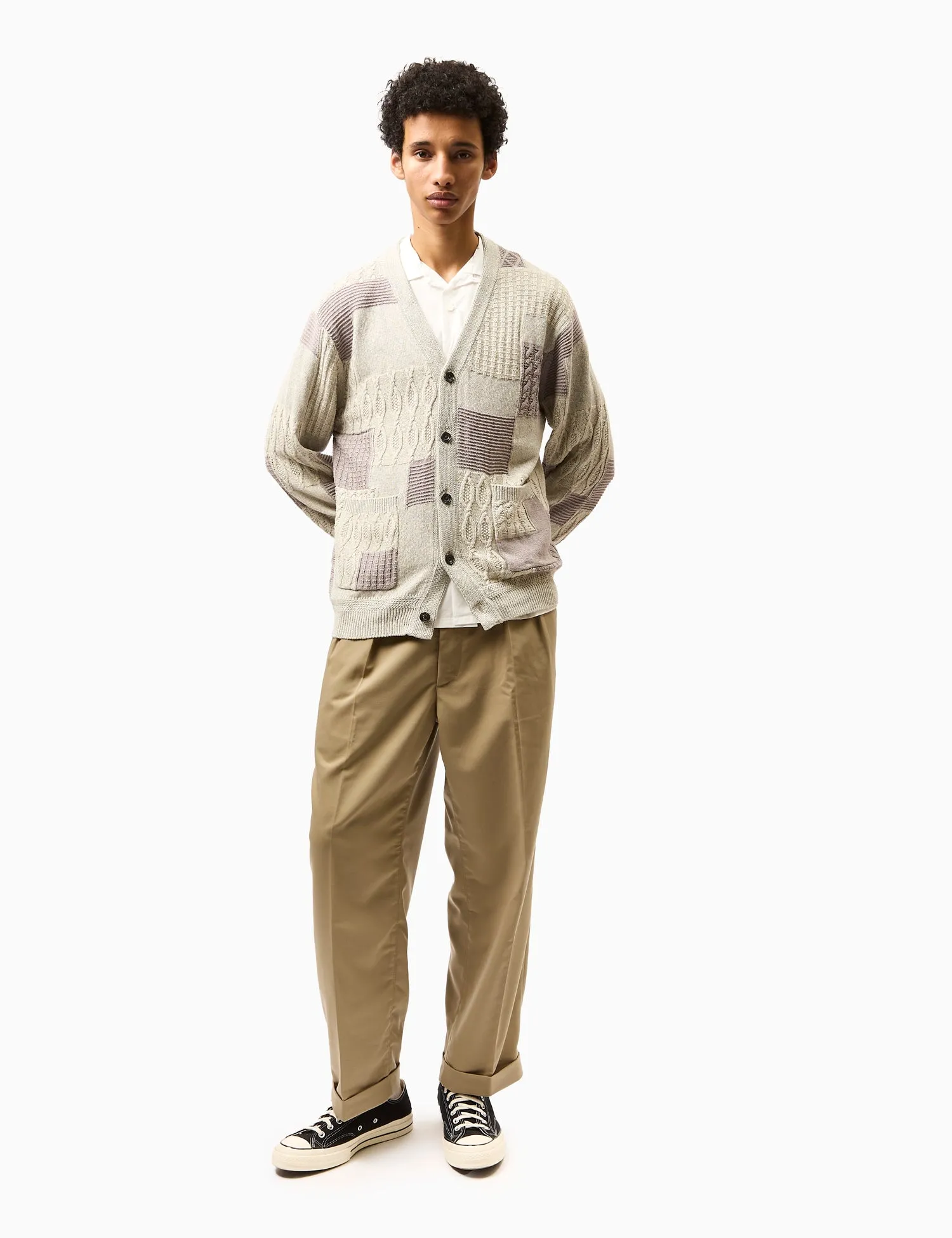 Beams Plus 2 Pleats Trousers (PE Twill) - Sand