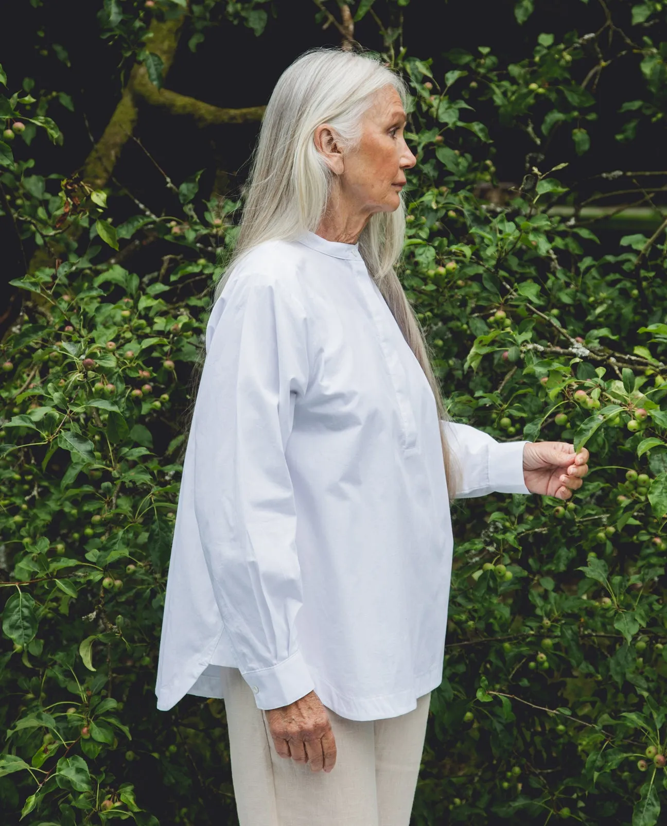 Beckie Organic Cotton Shirt In White