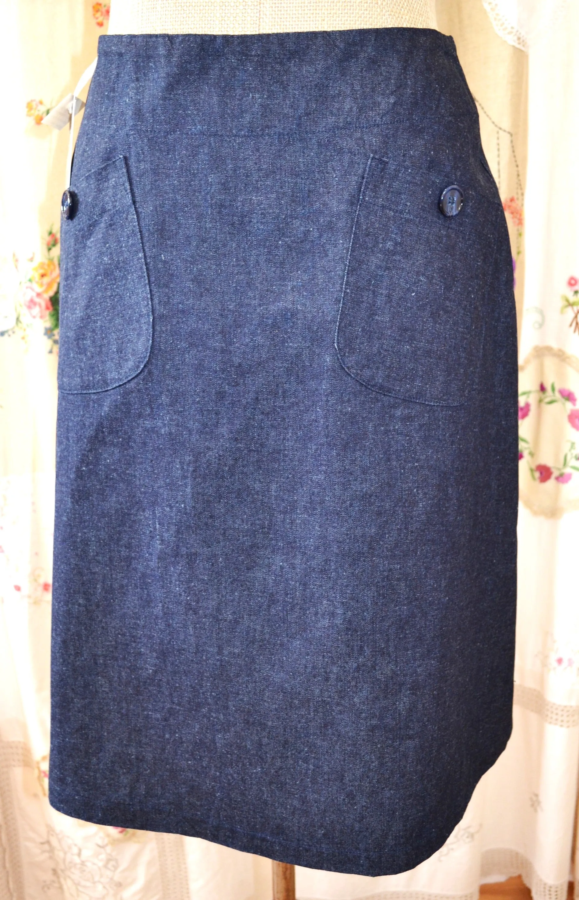 Berserk Cotton Denim  pocket skirt