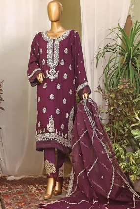 Bin Saeed Stitched 2 Piece Embroidered Chiffon Vol-07 Collection'2022-MSC-44-Purple
