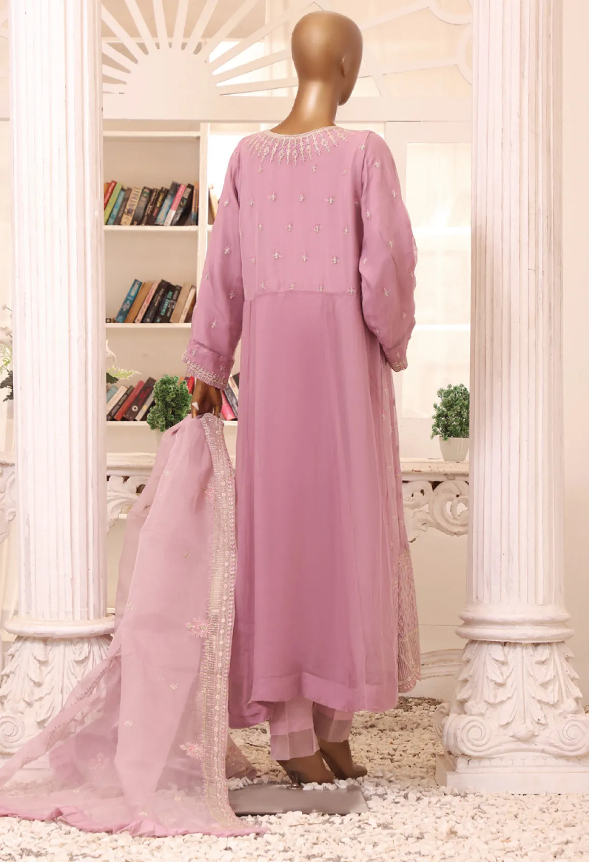 Bin Saeed Stitched 2 Piece Formal Embroidered Chiffon Collection'2022-SPFC-003-Palam