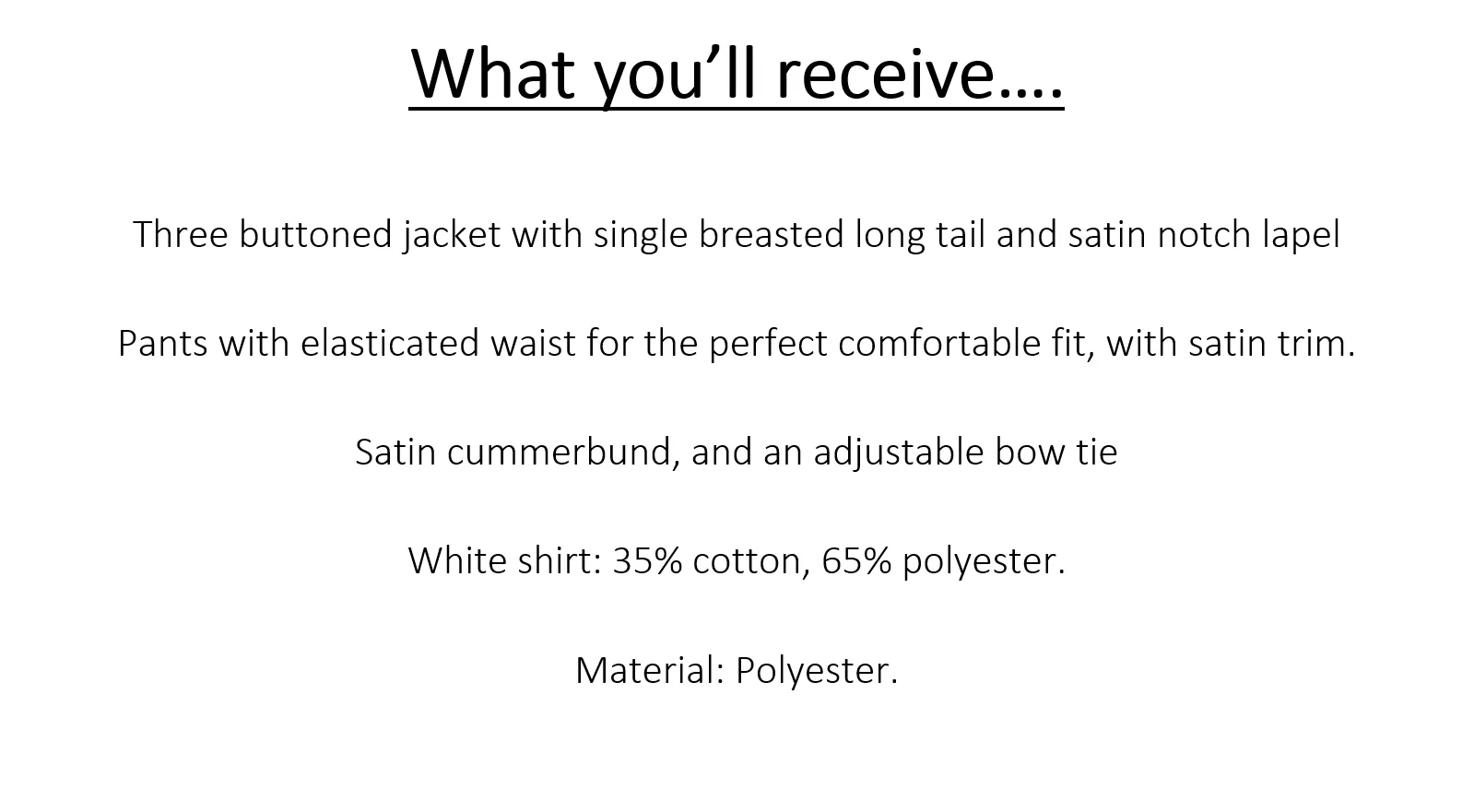 Boys Long Tail Black Tuxedo