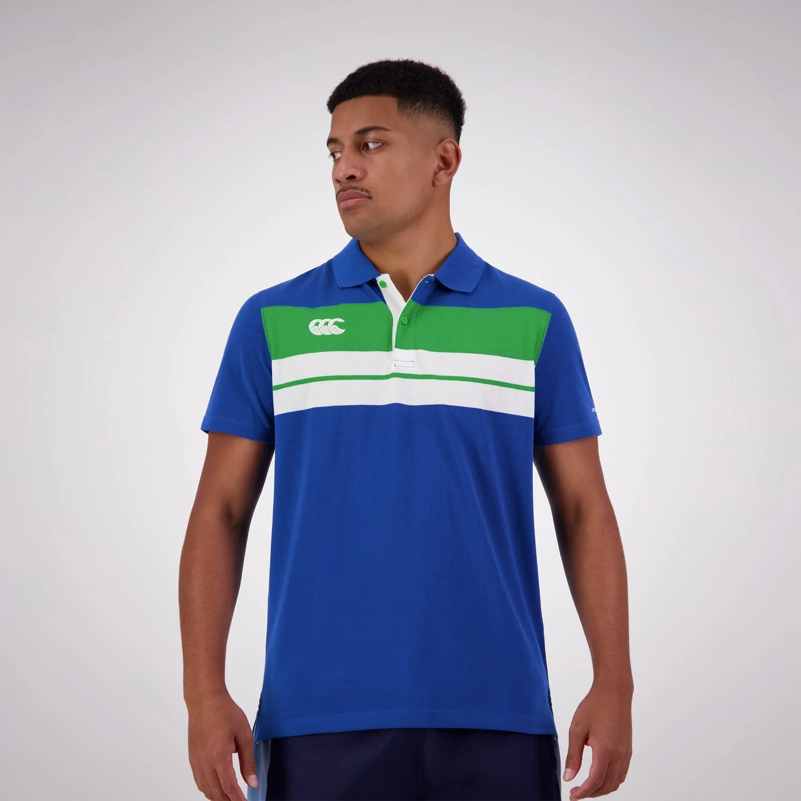 Chest Stripe Polo - princess blue