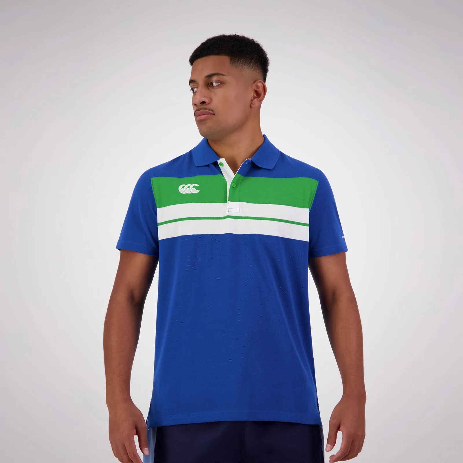 Chest Stripe Polo - princess blue