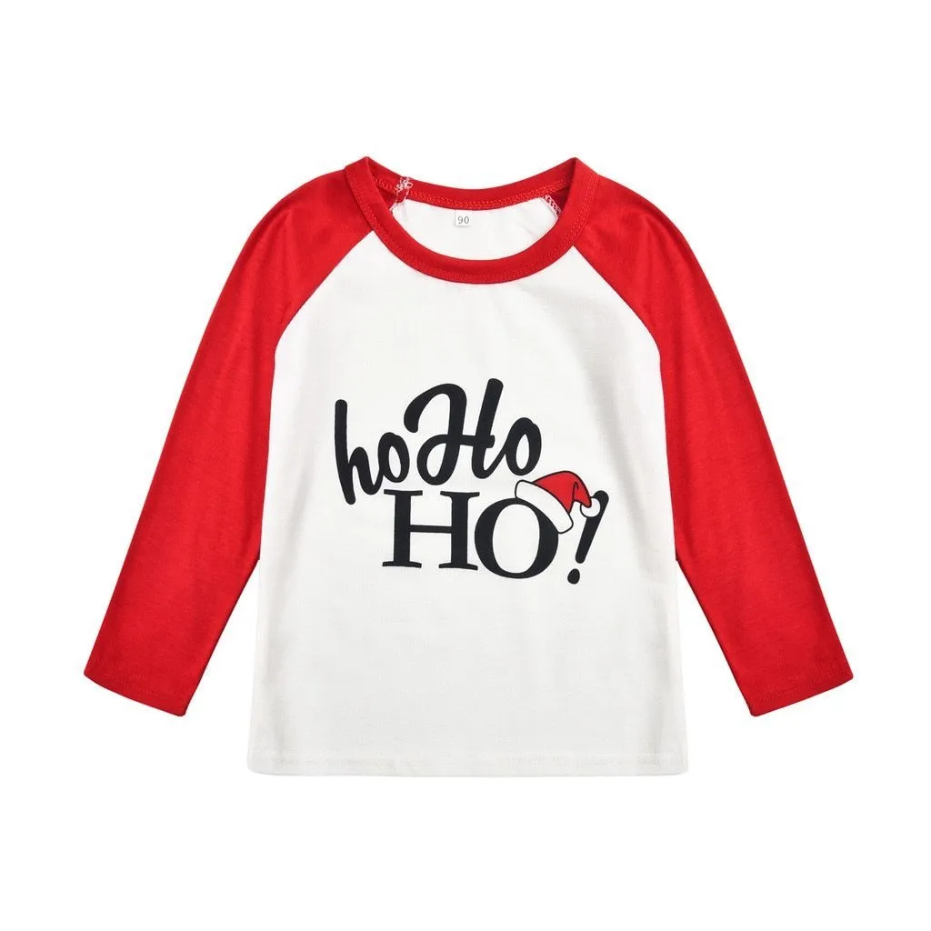 Christmas Children Kids Printed Letter Top Pants