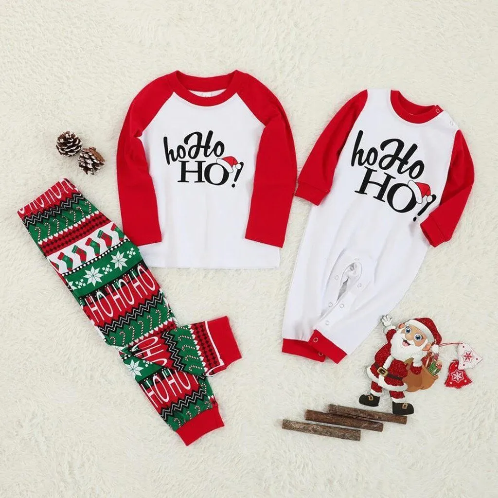 Christmas Children Kids Printed Letter Top Pants