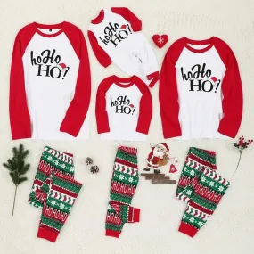 Christmas Children Kids Printed Letter Top Pants