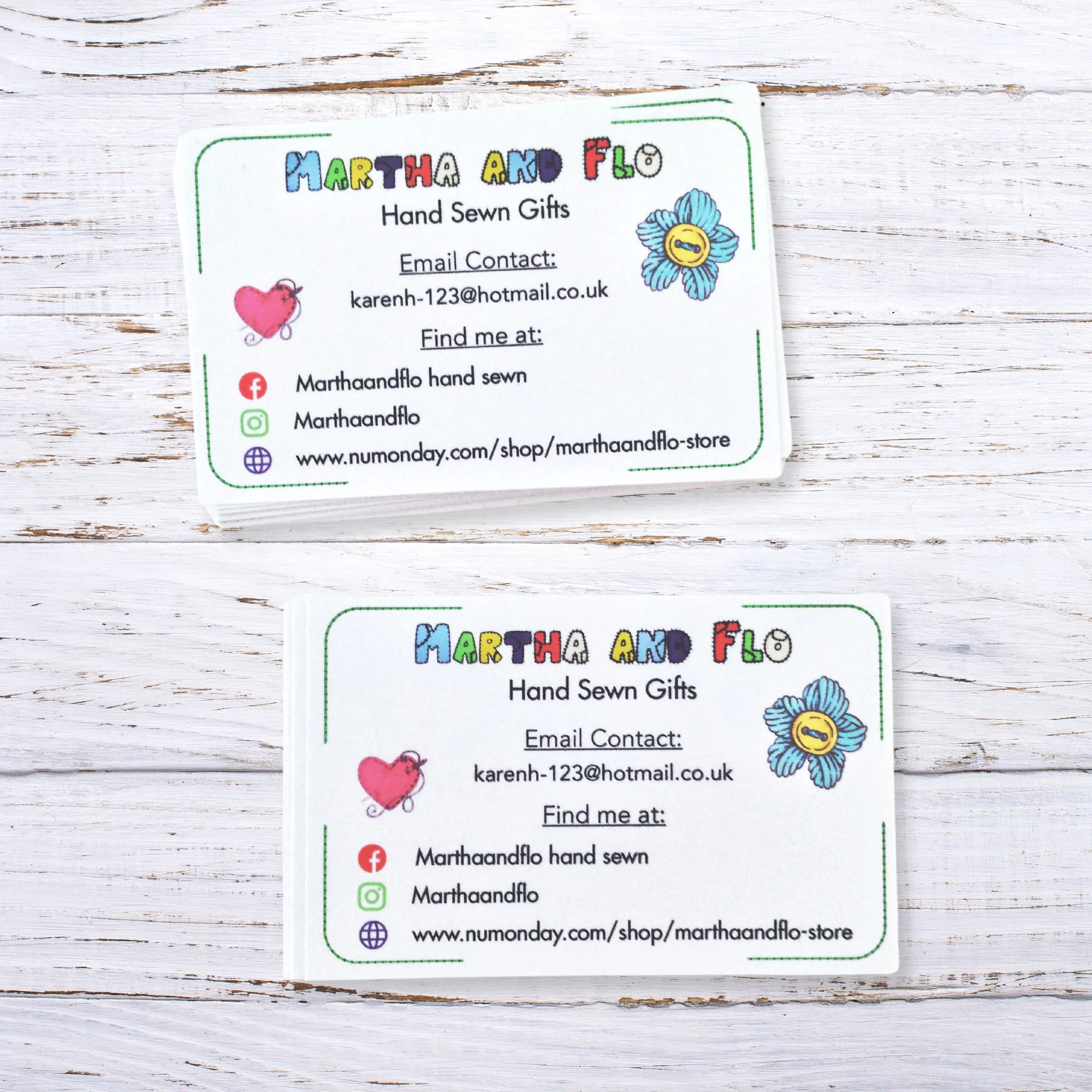 Customised Business Cards on uncoated card
