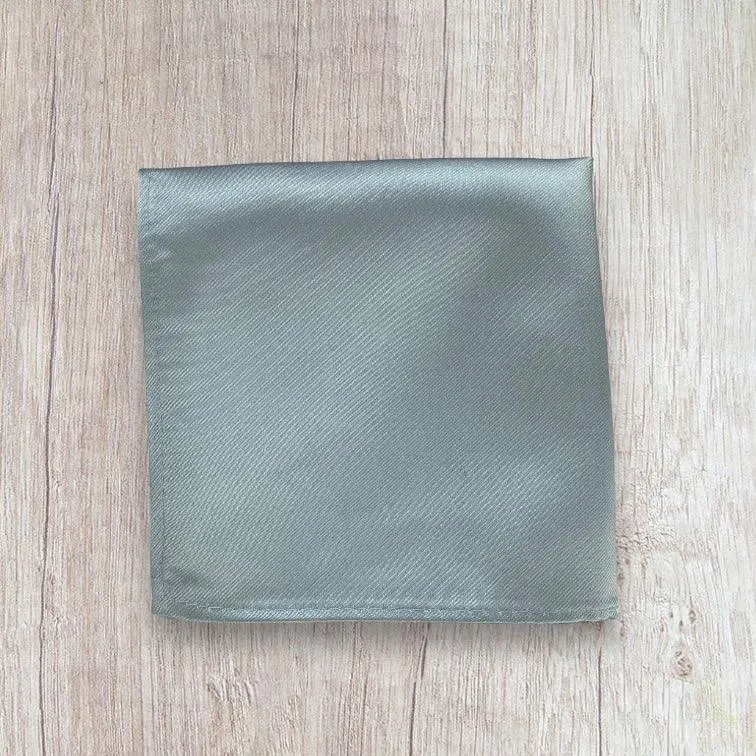 Dusty Blue Satin Pocket Square