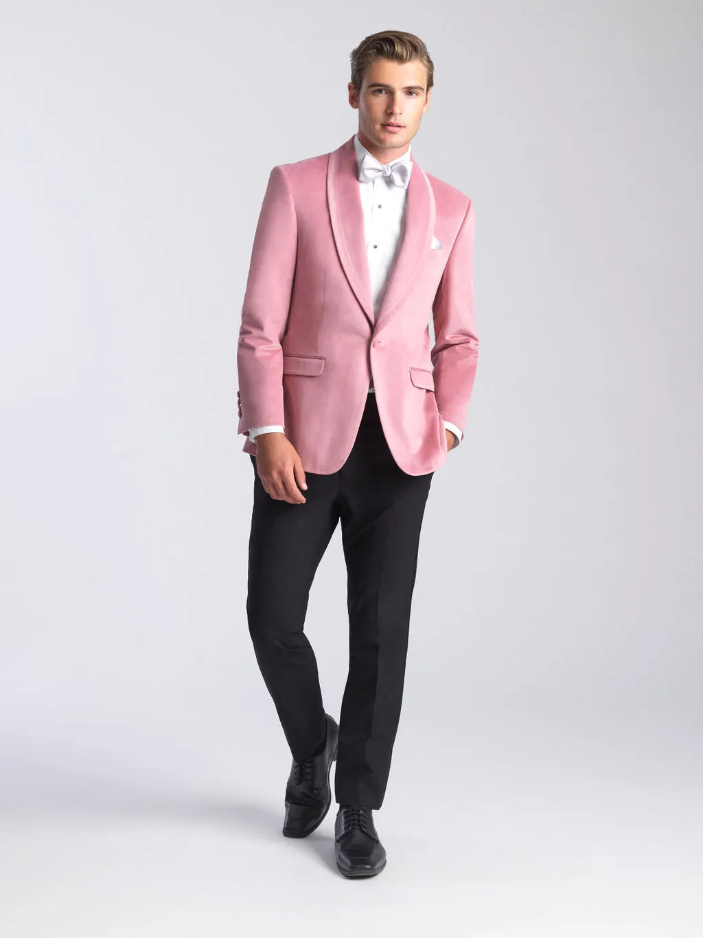 Dusty Rose Venice Velvet Slim Fit Tuxedos