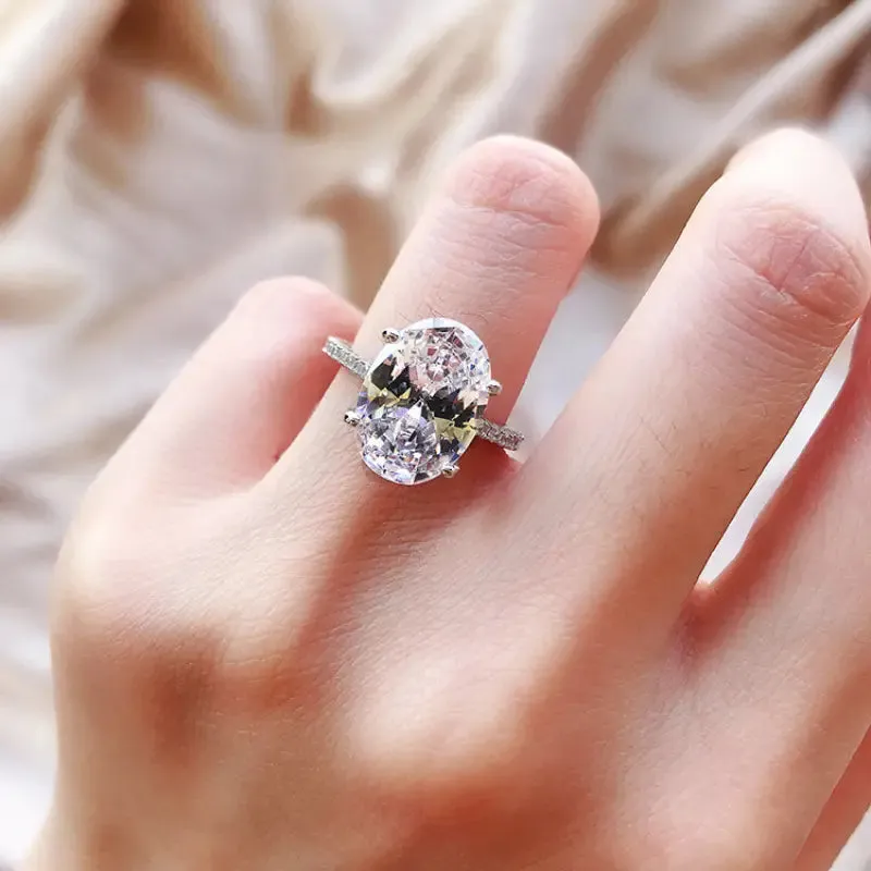 Elegant Silver-Tone Alloy Ring with Cubic Zirconia