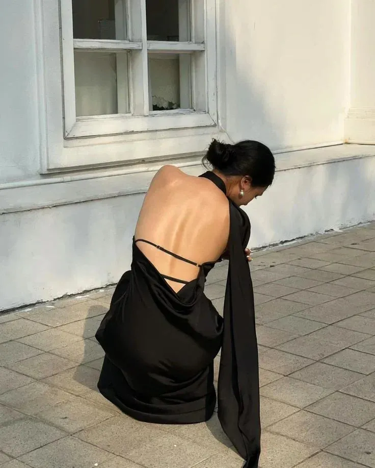 Formal Wear Dresses Elegant Black Halter Backless Long Evening Dress Prom Dresses Shops Formal Women's Dresses