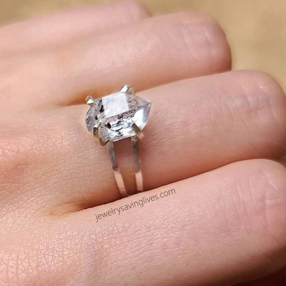 Herkimer (double band)  Ring - With Ring Jackets