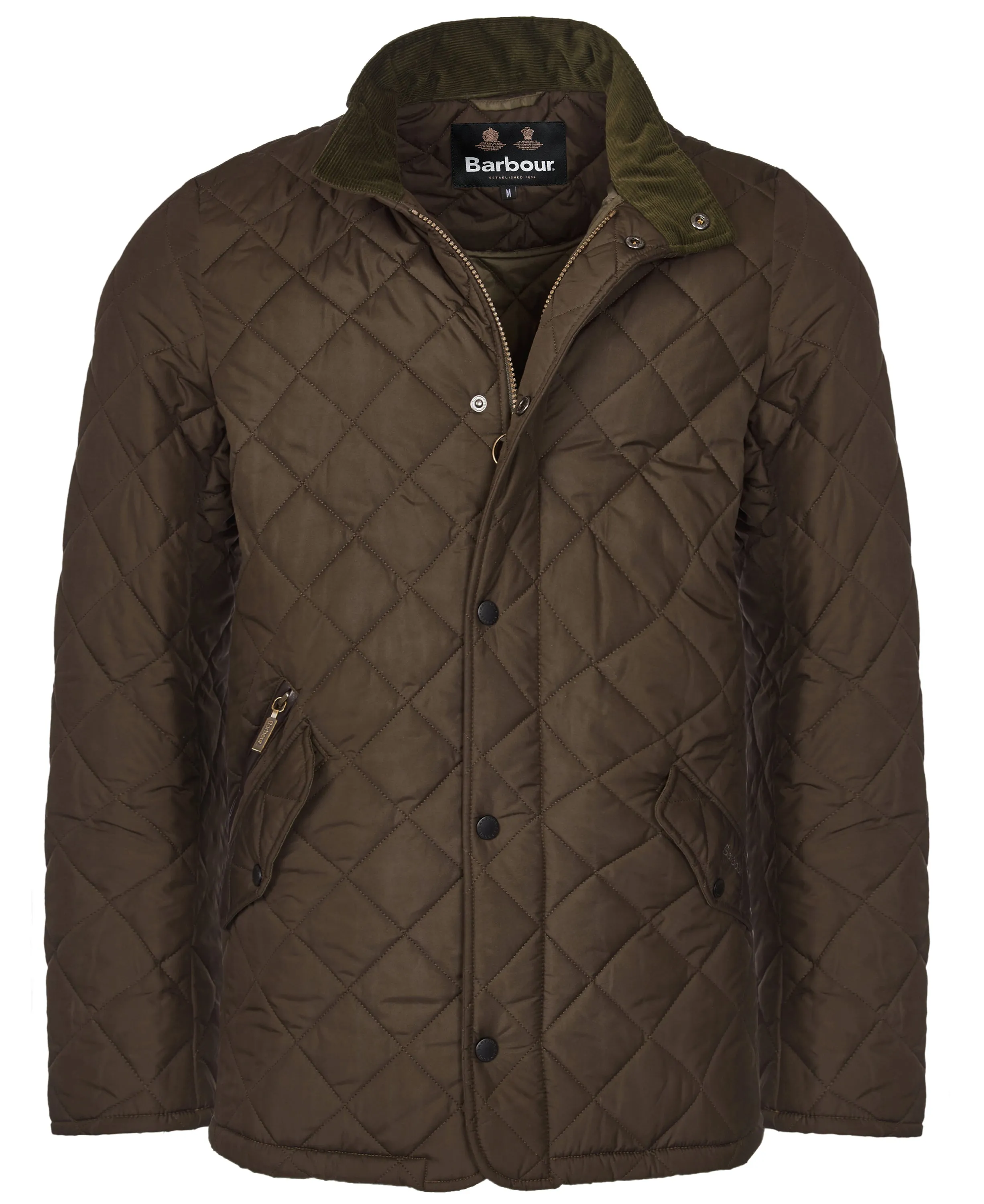 ID80161-Barbour Olive Chelsea Sportsquilt