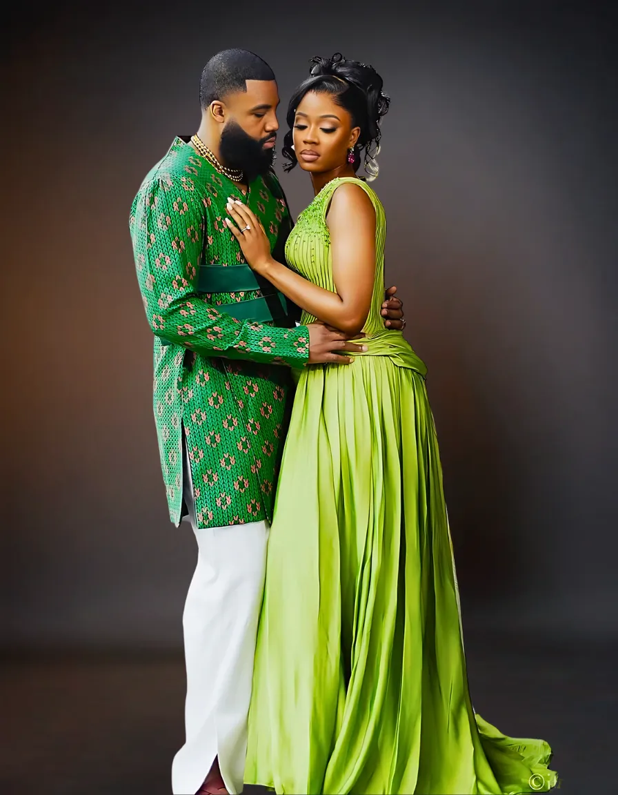 Luxury Elegant Couple Wear | Green
