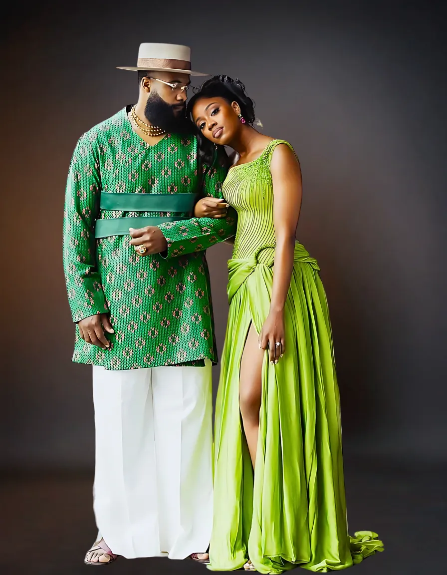 Luxury Elegant Couple Wear | Green
