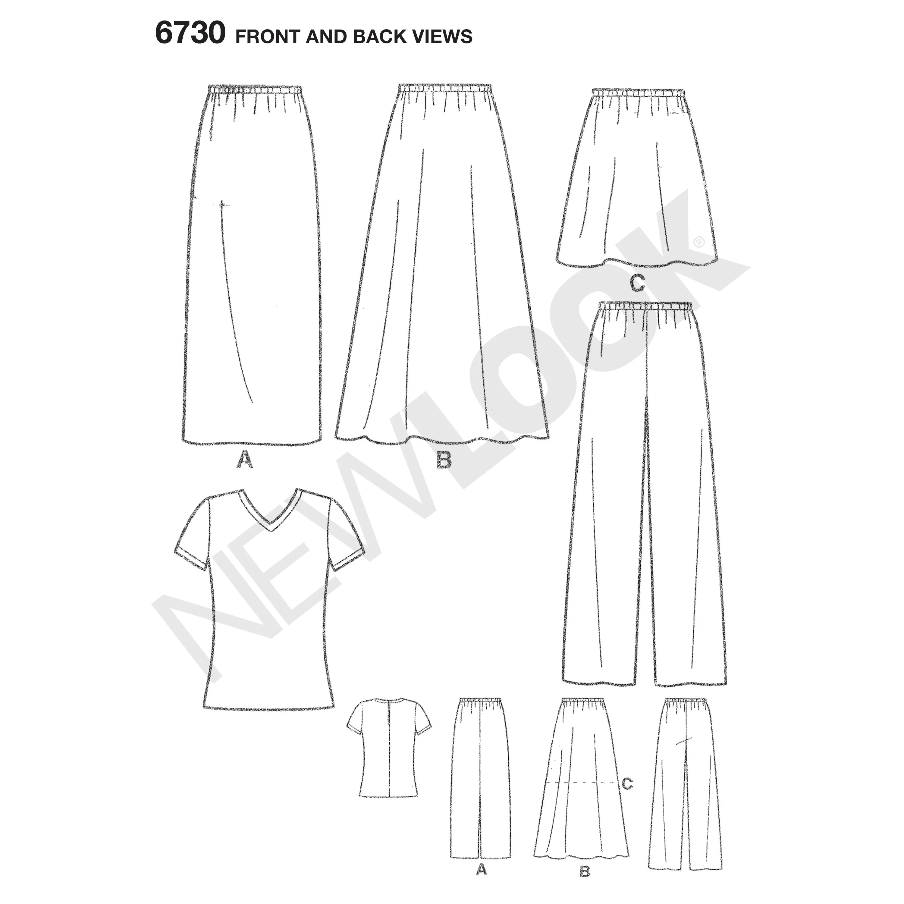 New Look Sewing Pattern 6730 - Misses Separates