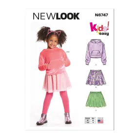 New Look Sewing Pattern N6747 - Children's Hoodie and Skirts