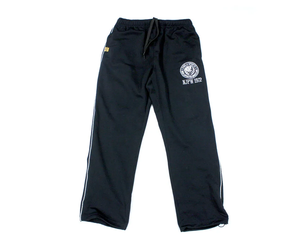 NJPW BLACK TRACK PANTS LG
