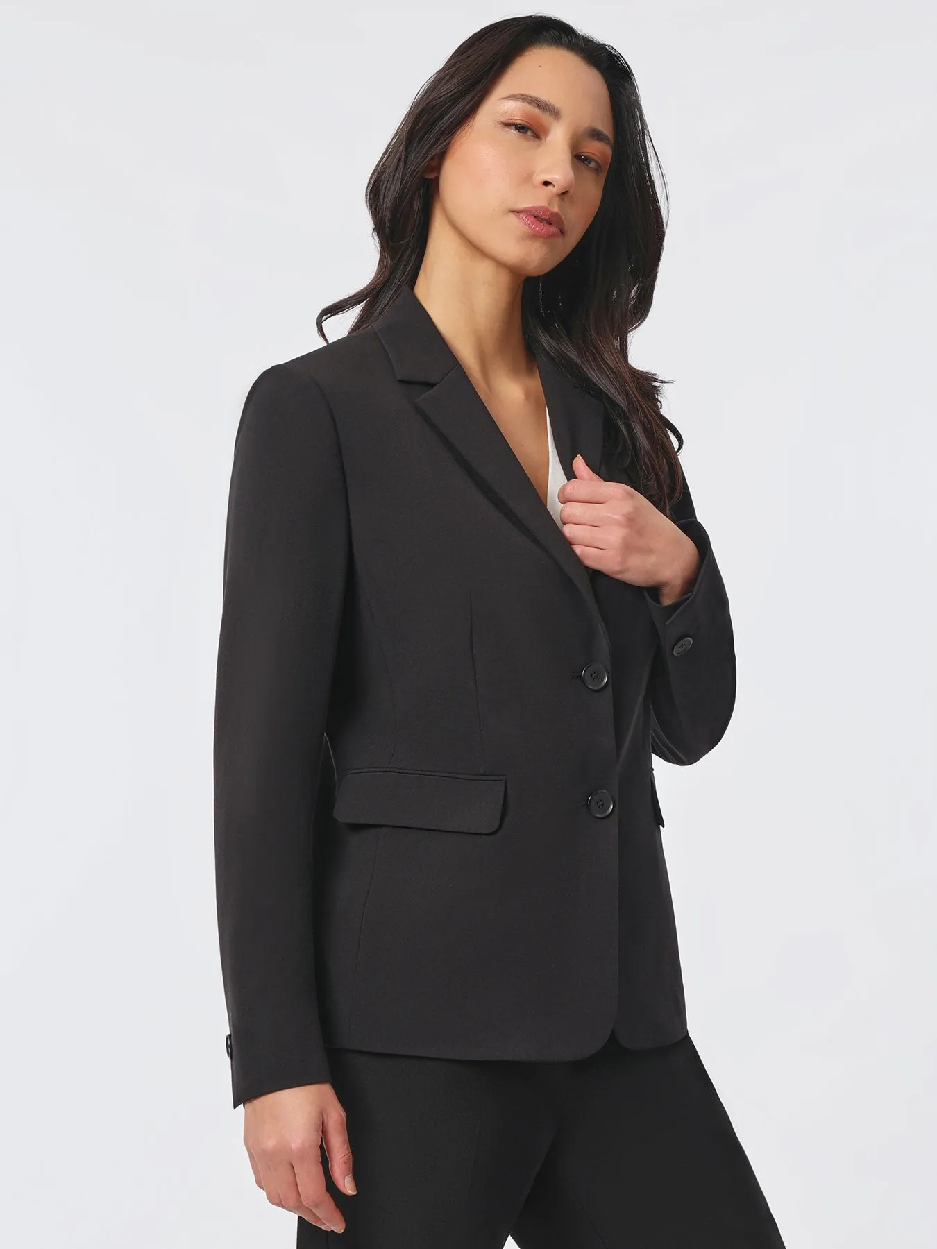 Notch Collar Bi-Stretch Blazer