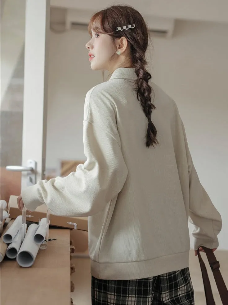 Polo Tops Loose Casual