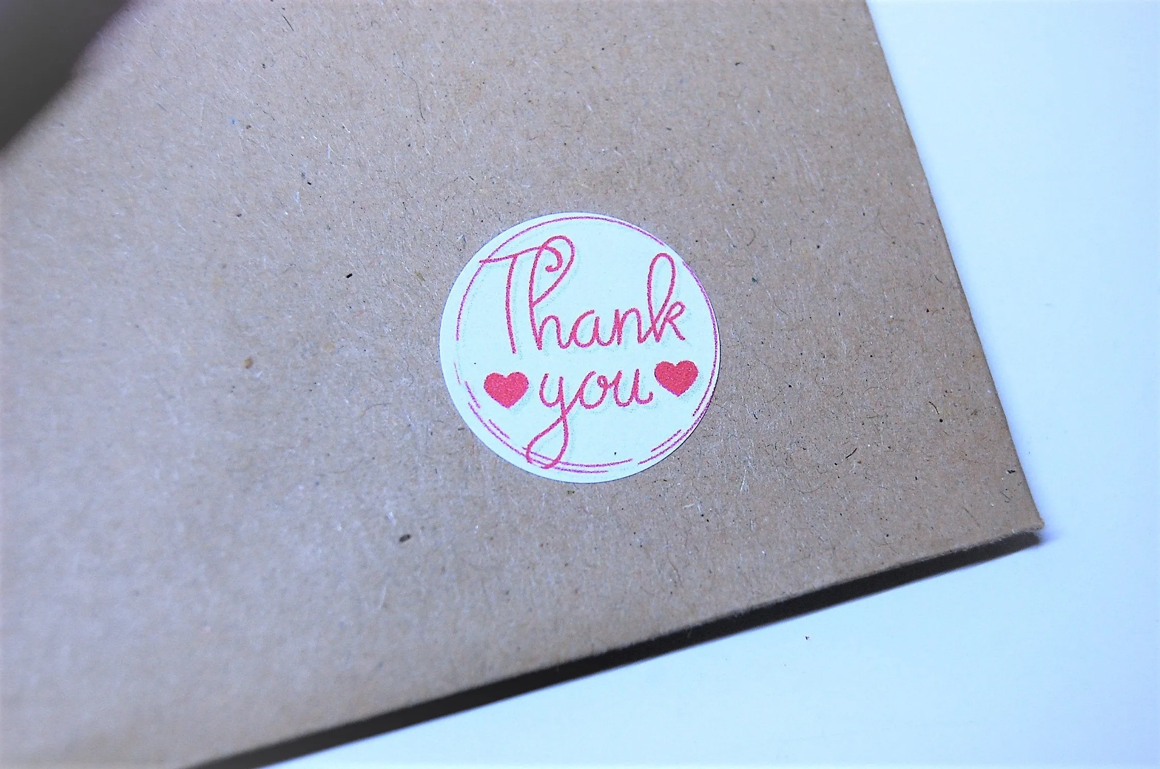 Printed thank you stickers for packaging