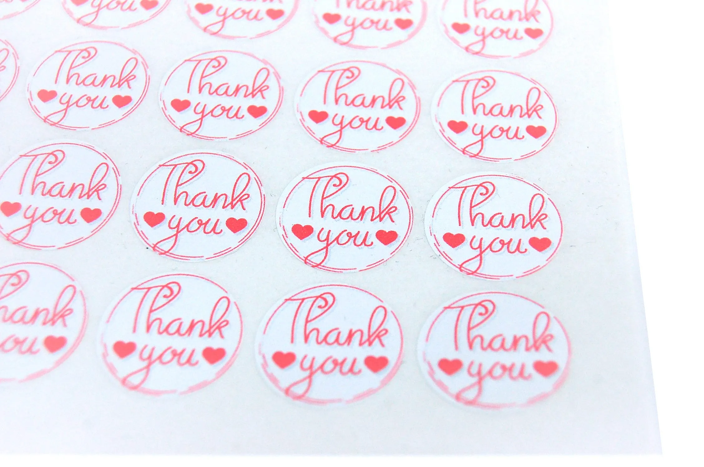 Printed thank you stickers for packaging