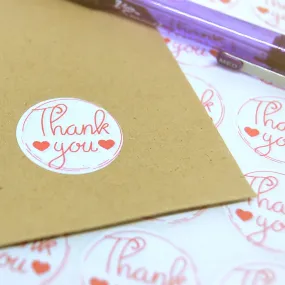 Printed thank you stickers for packaging