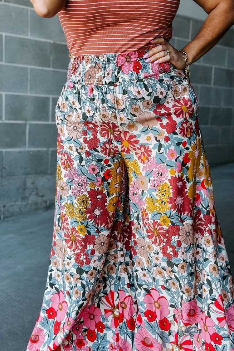 Rory Floral Pants - Rose Pink
