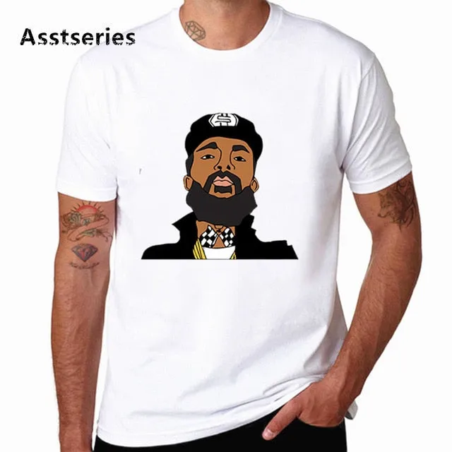 The Great Nipsey Printed Men T Shirt Hip Hop White Tshirt Harajuku Streetwear Rapper Lil Peep Nipsey Hussle Men Clothes HCP4570