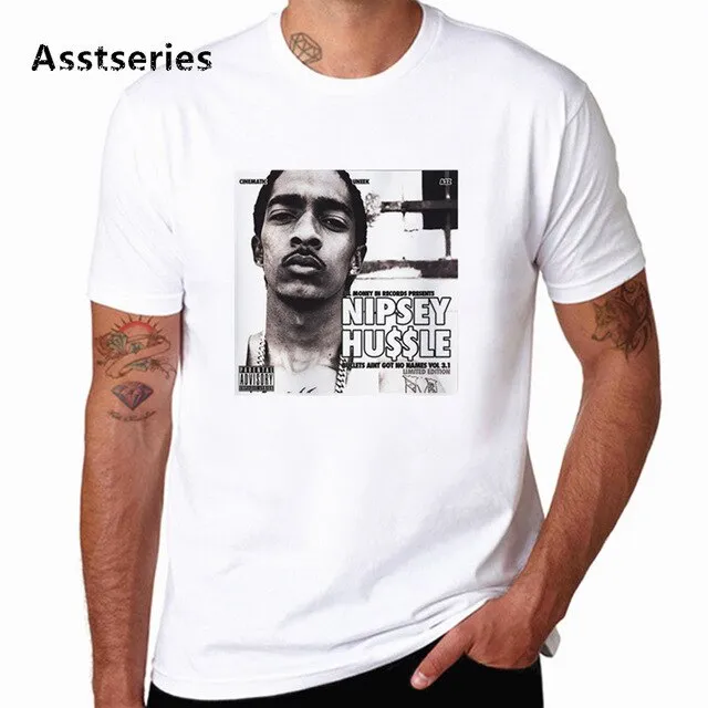 The Great Nipsey Printed Men T Shirt Hip Hop White Tshirt Harajuku Streetwear Rapper Lil Peep Nipsey Hussle Men Clothes HCP4570