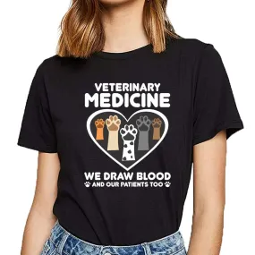 Tops T Shirt Women animal rescuer vet tech pet veterinary technician Kawaii Inscriptions Custom Female Tshirt