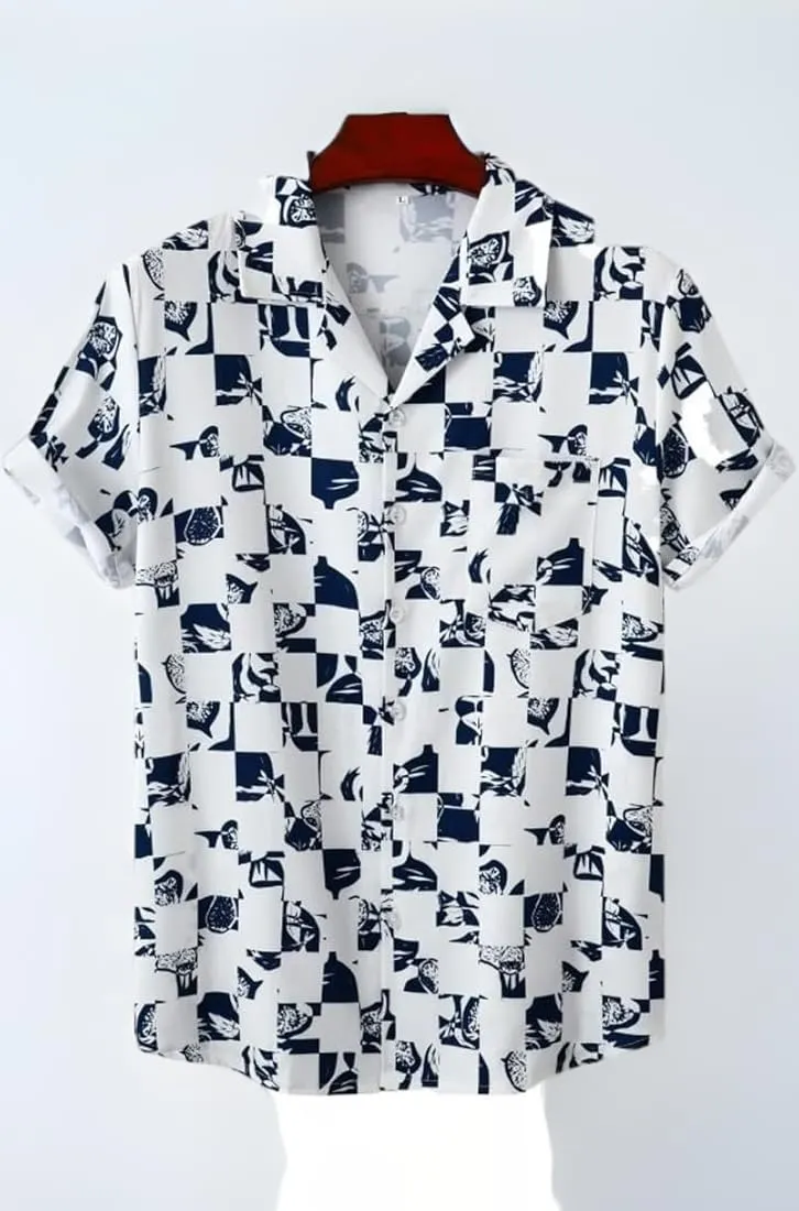 Tropical Shirt, Mens Shirts Summer Short Sleeve Casual Printing Beach Shirt Blouse Shirt Plus Size Shirt Men Tops    S743700