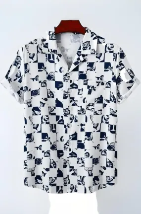 Tropical Shirt, Mens Shirts Summer Short Sleeve Casual Printing Beach Shirt Blouse Shirt Plus Size Shirt Men Tops    S743700