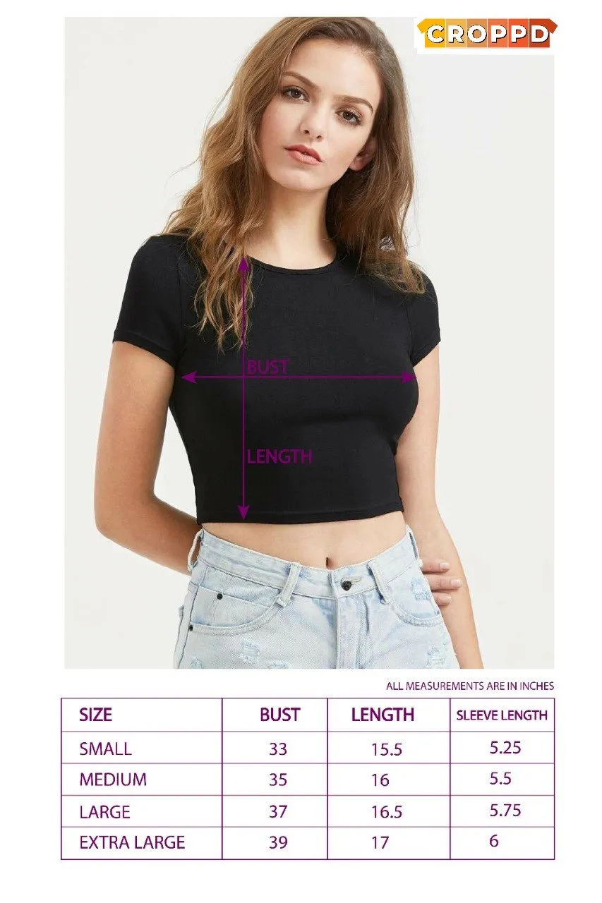 Upar Bhi Dekh Le Graphic Printed Red Crop Top
