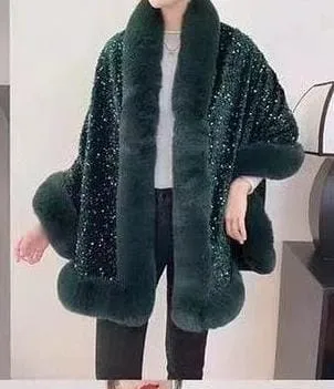 Winter party wear sequin stole