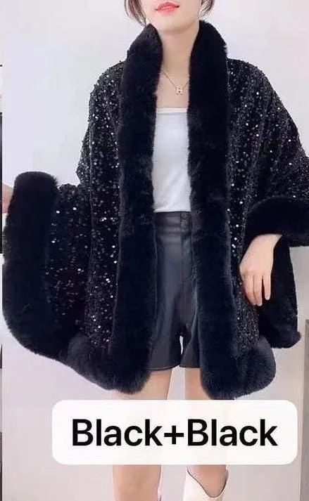 Winter party wear sequin stole