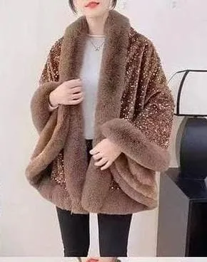 Winter party wear sequin stole