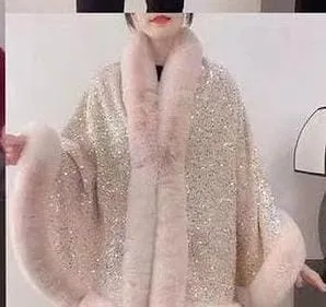 Winter party wear sequin stole