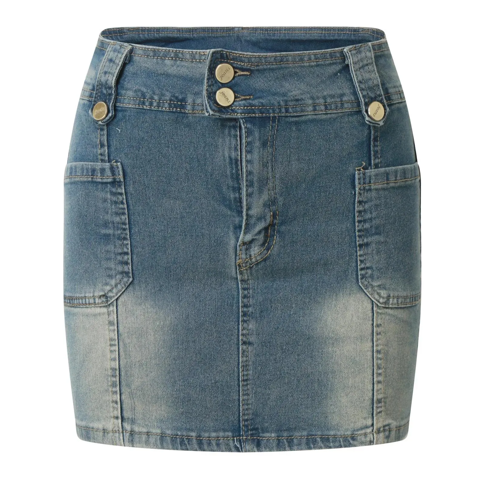 Y2k Denim Mini Skinny Sexy High Waisted Casual Female Party All-match Streetwear Summer Skirt